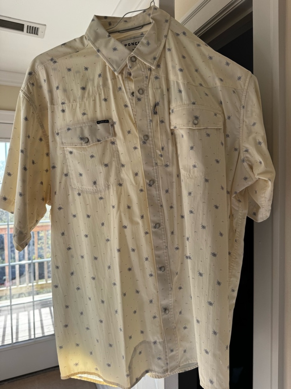 Poncho Men’s Short-Sleeve The Llano Snap Button-Down Shirt